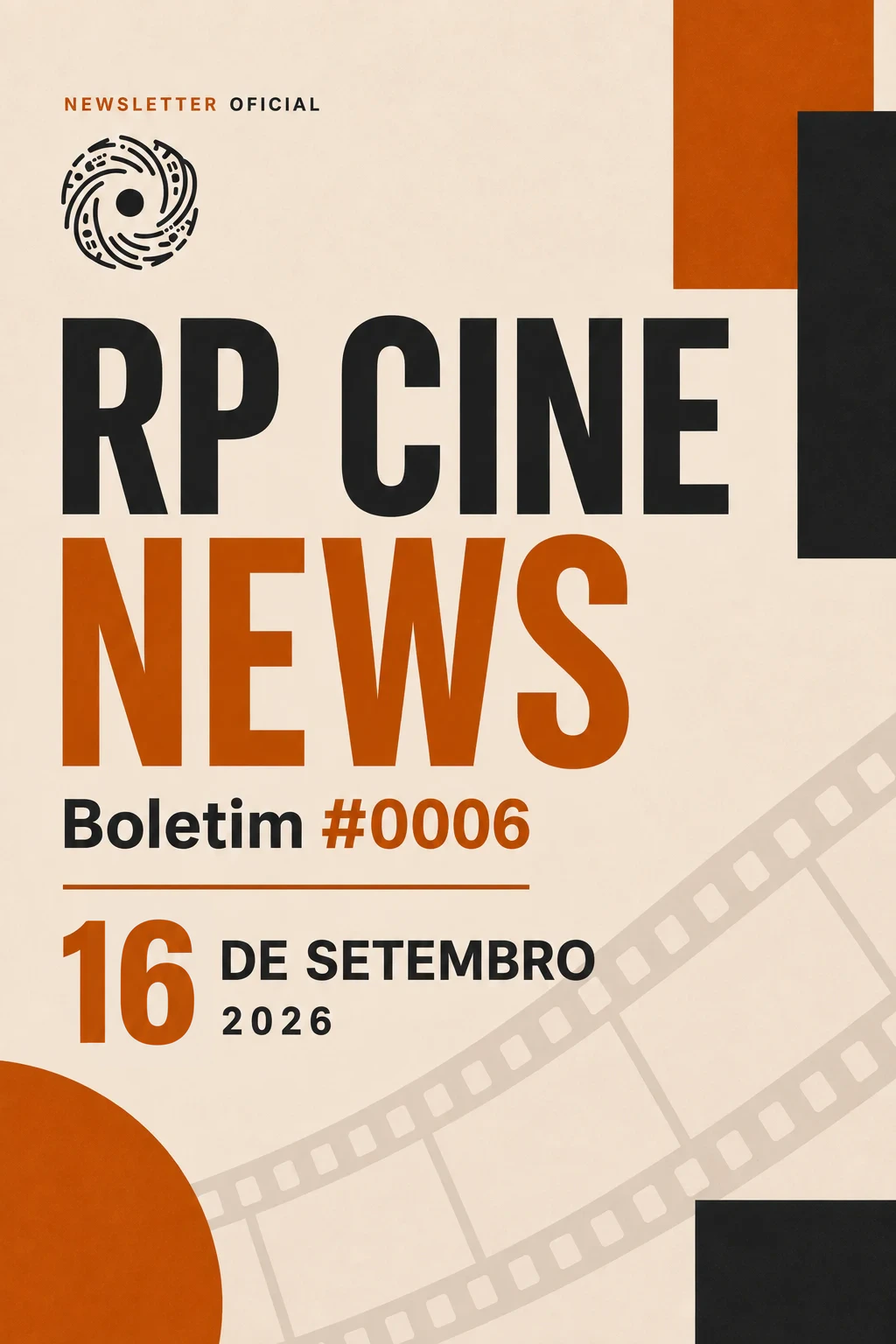 Capa do RP Cine News, boletim 0006 de 16 de setembro de 2026