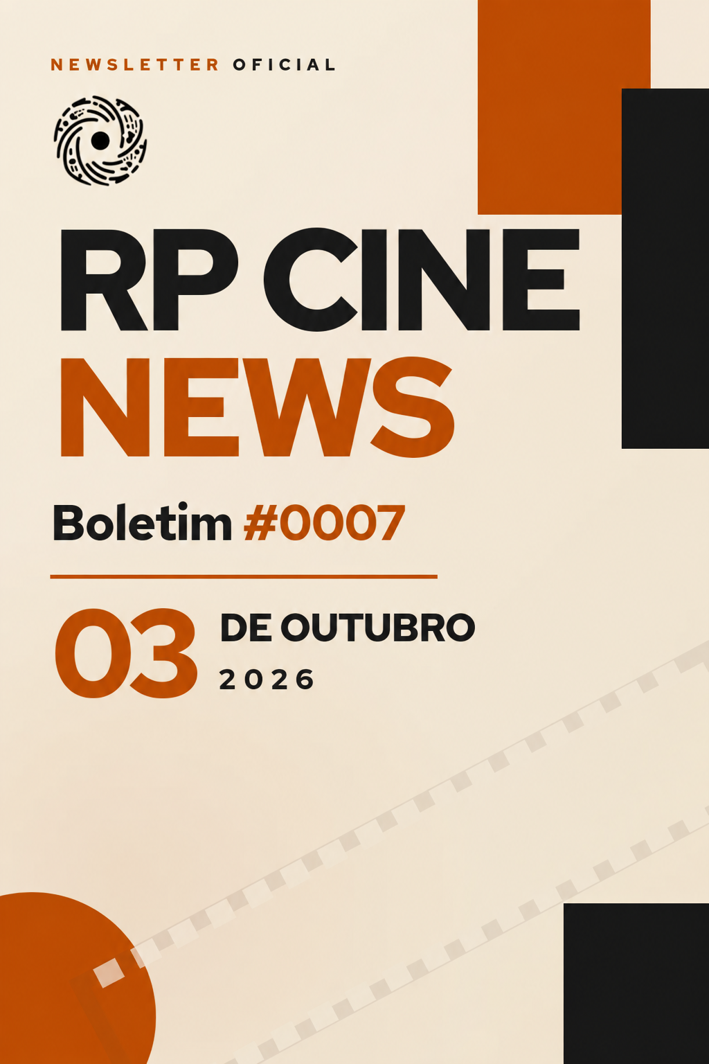 Capa do RP Cine News, boletim 0007 de 3 de outubro de 2026